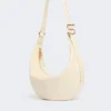 Nappa leather hobo bag, vanilla