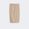 Nappa leather pencil skirt, sand Nappa leather pencil skirt, sand