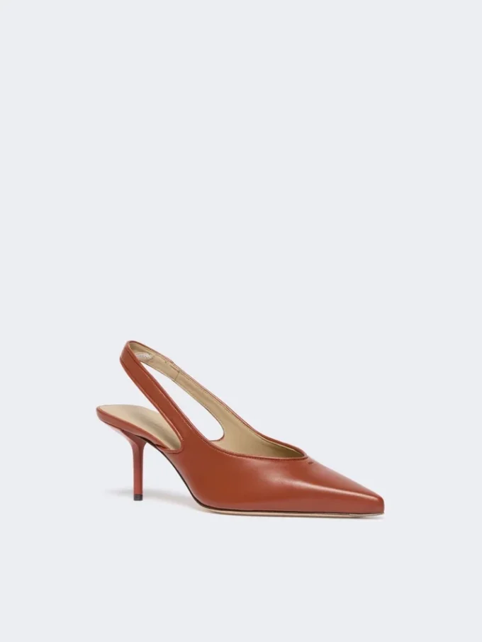 Nappa leather slingbacks, rust Nappa leather slingbacks, rust