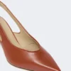 Nappa leather slingbacks, rust Nappa leather slingbacks, rust