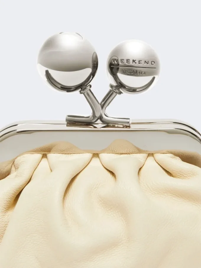 Nappa sheepskin nano pasticcino bag, ivory