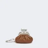 Nappa sheepskin nano pasticcino bag, tobacco