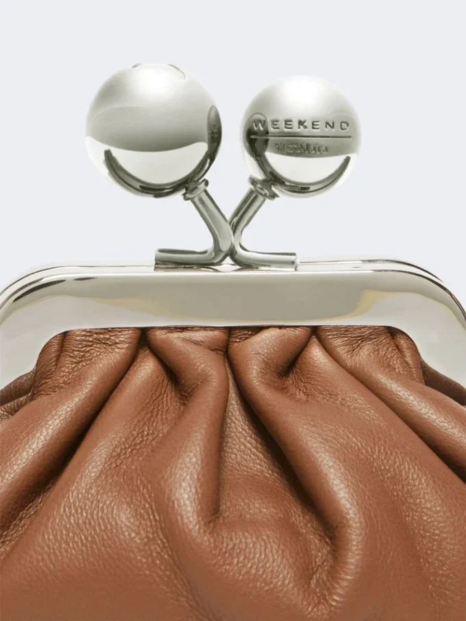 Nappa sheepskin nano pasticcino bag, tobacco