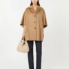 Oversized cashmere broadcloth cape, camel Oversized cashmere broadcloth cape, camel