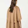 Oversized cashmere broadcloth cape, camel Oversized cashmere broadcloth cape, camel