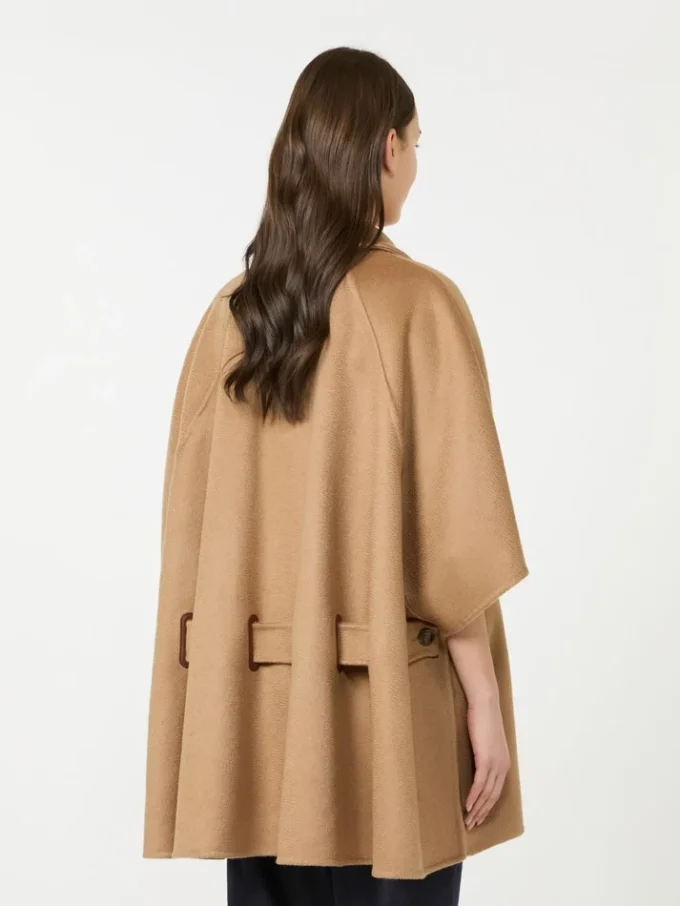 Oversized cashmere broadcloth cape, camel Oversized cashmere broadcloth cape, camel