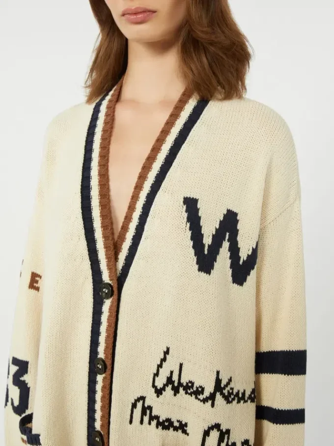 Oversized cotton-blend cardigan, black