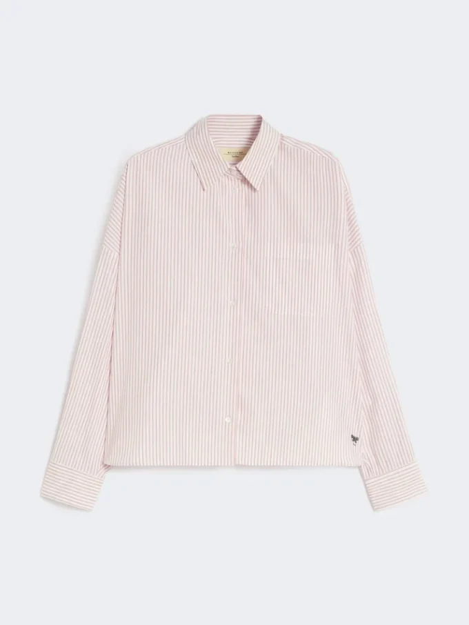 Oversized cotton shirt, pink
