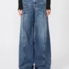 Oversized low-rise trousers, midnightblue