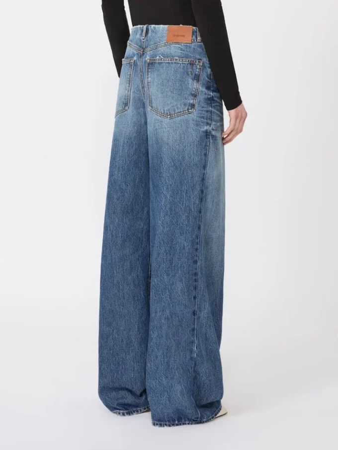 Oversized low-rise trousers, midnightblue