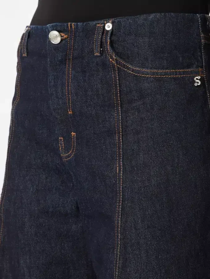 Oversized low-rise trousers, midnightblue