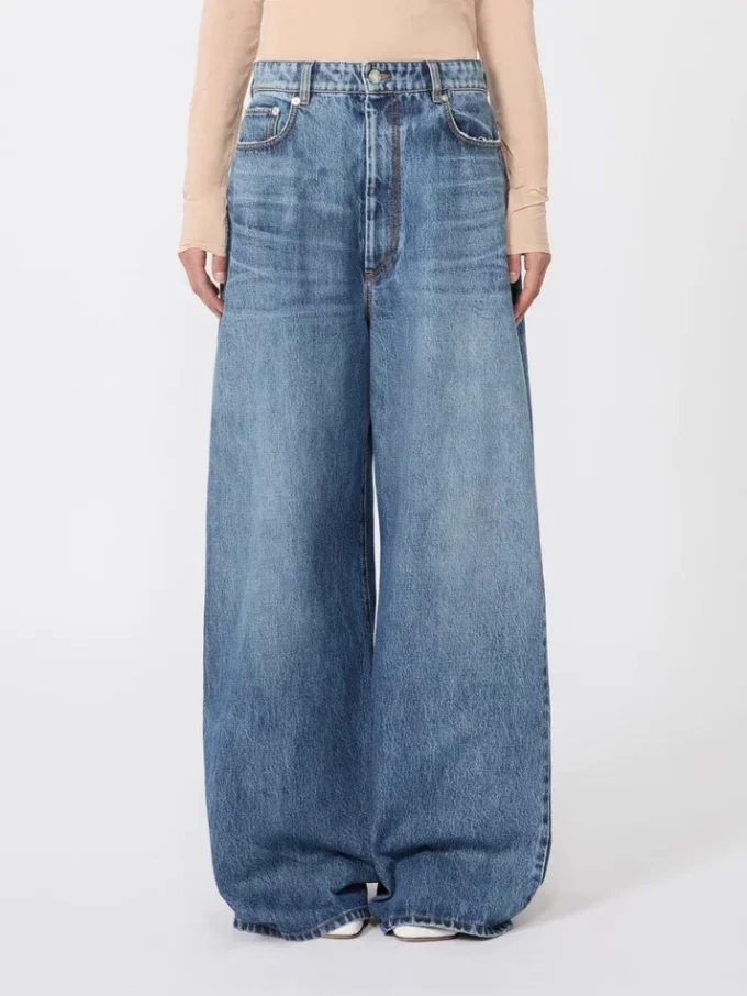 Oversized low-waisted jeans, midnightblue