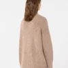 Oversized mohair and lurex sweater, copper