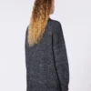 Oversized mohair and lurex sweater, dark grey