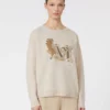 Oversized wool and cashmere sweater, albino