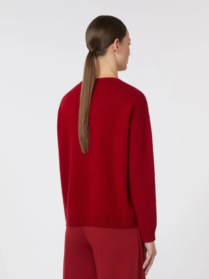 Oversized wool and cashmere sweater, dark red Oversized wool and cashmere sweater, dark red