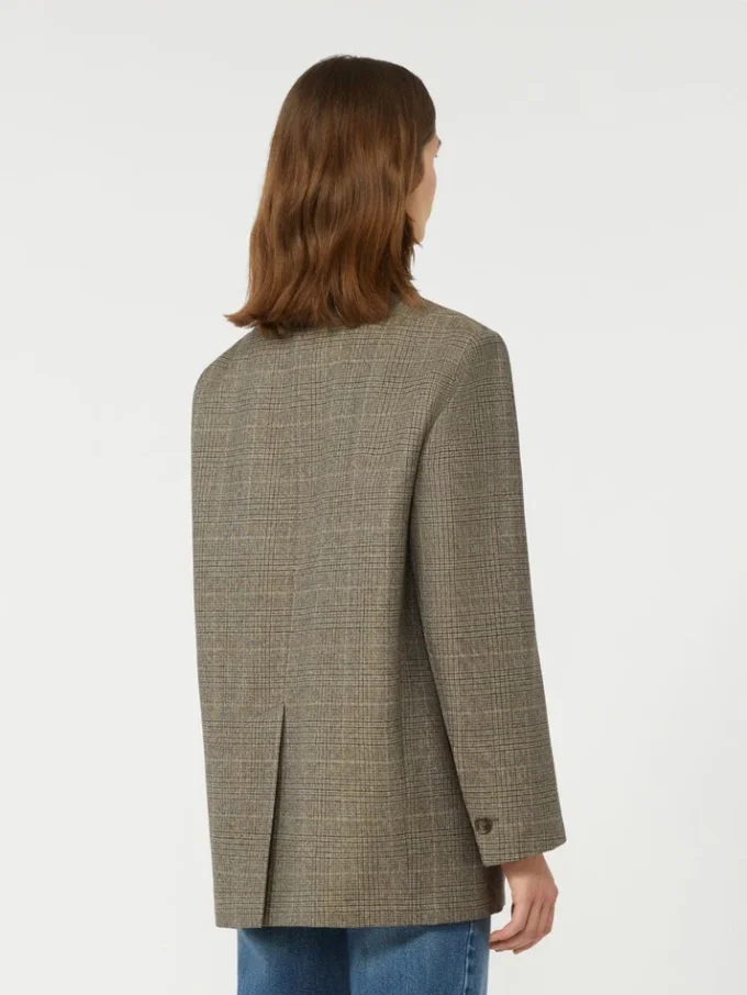 Oversized wool blazer, brown