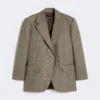 Oversized wool blazer, brown