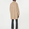 Oversized wool-blend coat, camel