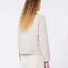Padded cropped jacket in water-repellent canvas, sand