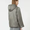 Padded water-repellent canvas hooded jacket, medium grey Padded water-repellent canvas hooded jacket, medium grey