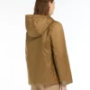 Padded water-repellent hooded jacket, caramel