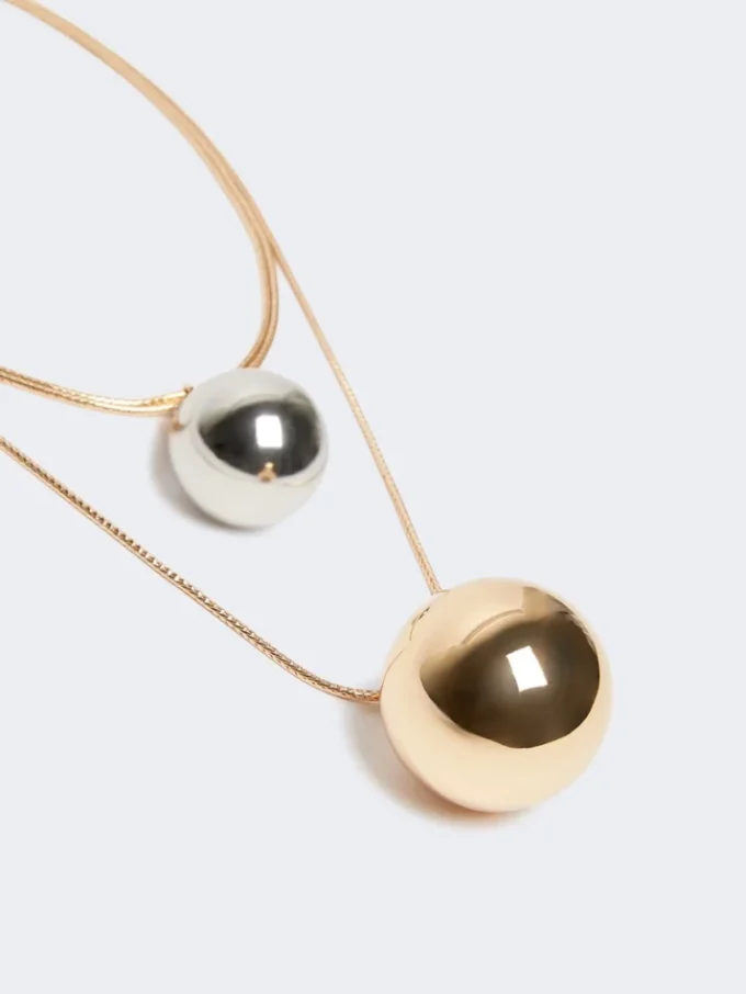 Pasticcino bag metal necklace, gold