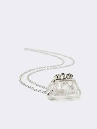 Pasticcino bag-pendant necklace, transparent