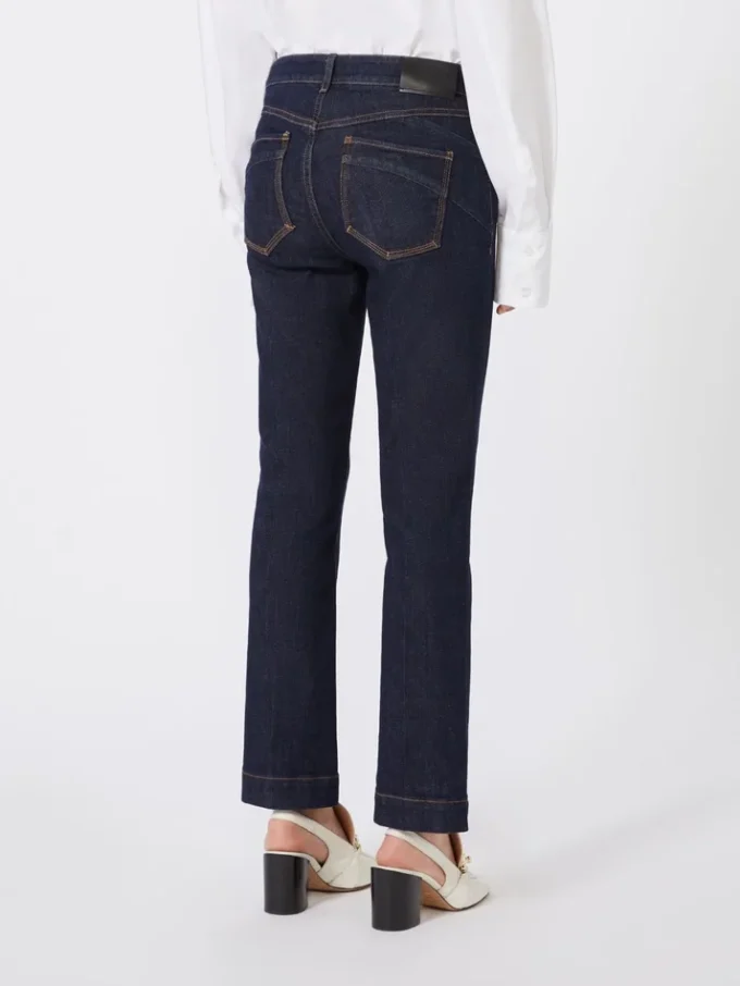 Perfect-fit mini flare jeans, ultramarine