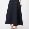 Pleated jacquard skirt, midnightblue Pleated jacquard skirt, midnightblue