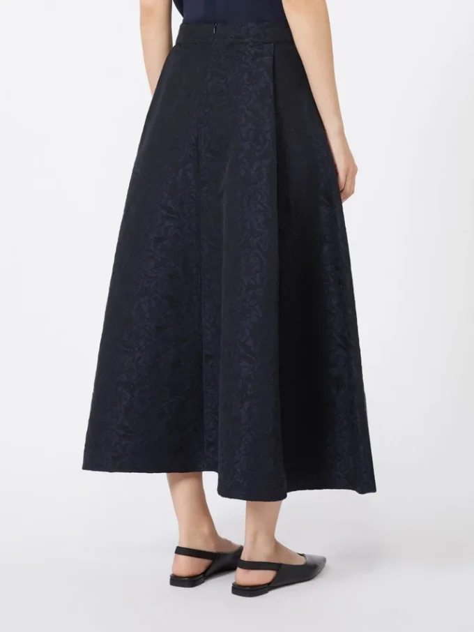 Pleated jacquard skirt, midnightblue Pleated jacquard skirt, midnightblue