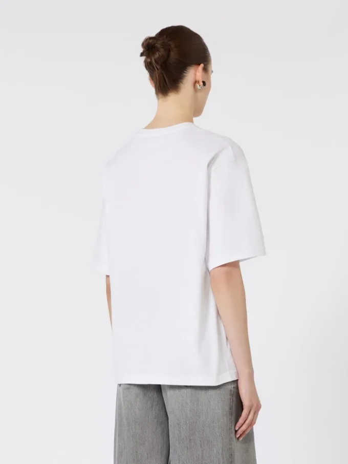 Printed cotton t-shirt, optical white