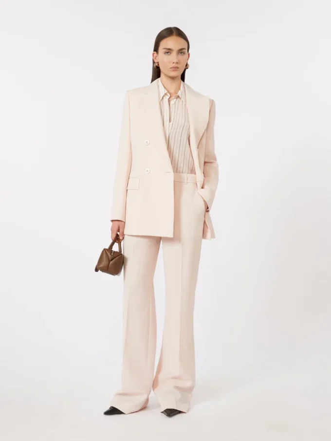 Printed crepe de chine shirt, pink Printed crepe de chine shirt, pink