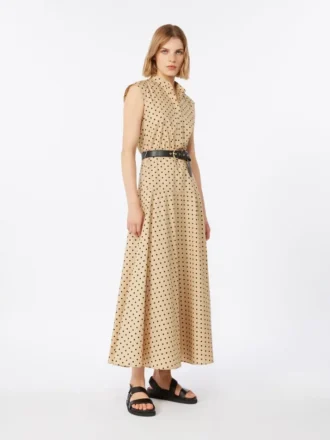 Printed poplin shirt dress, colonial