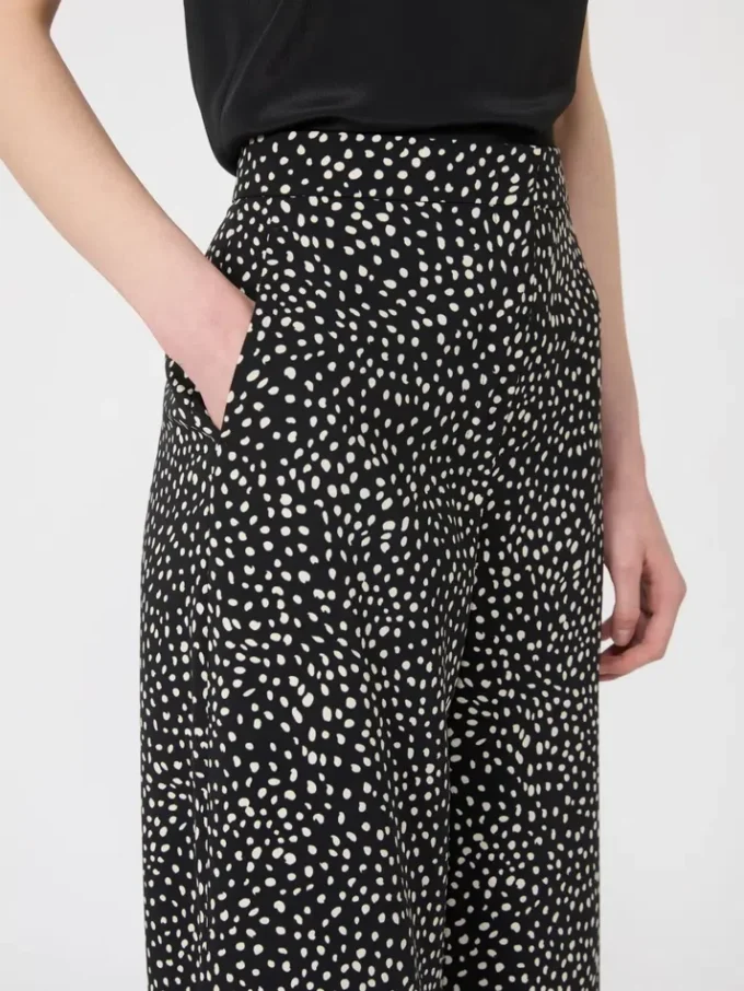 Printed sabla trousers, black