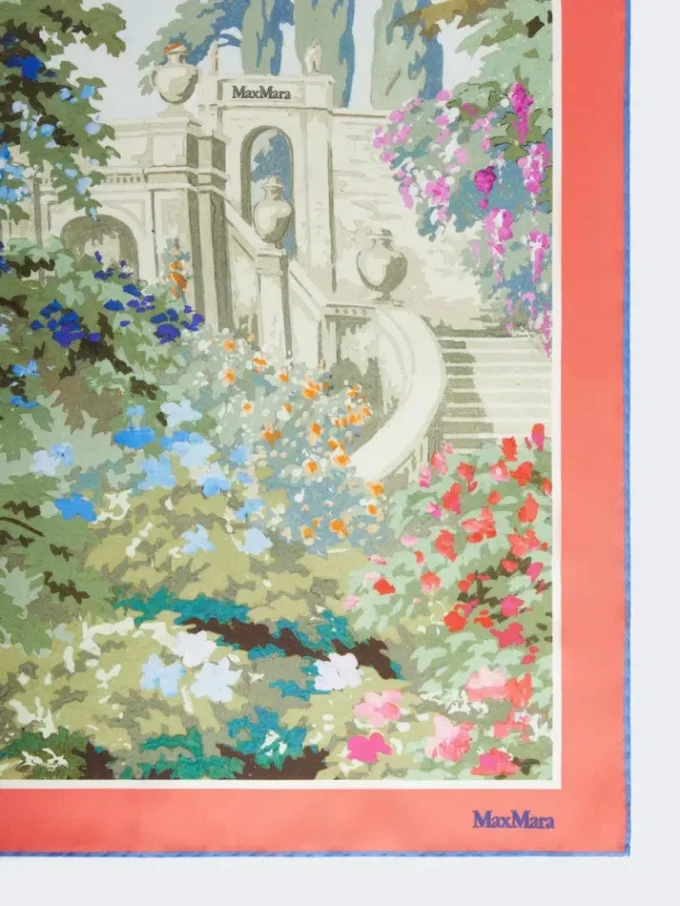 Printed silk foulard, antique rose