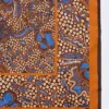 Printed silk foulard, hazelnut brown