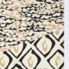 Printed silk oversized scarf, beige