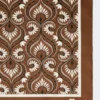 Printed silk square foulard, caramel
