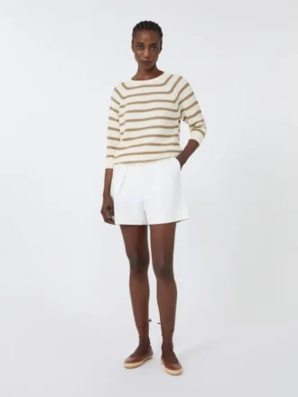 Pure cotton sweater, silk