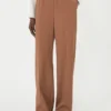 Pure woollen cloth trousers, tobacco