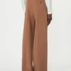 Pure woollen cloth trousers, tobacco