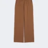 Pure woollen cloth trousers, tobacco