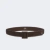 Raffia effect belt, dark brown