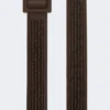 Raffia effect belt, dark brown