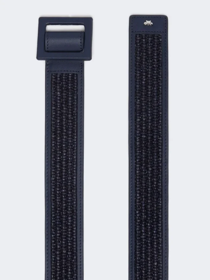 Raffia effect belt, ultramarine Raffia effect belt, ultramarine