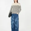 Relaxed-fit cotton sweater, navy