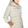 Reversible down jacket in water-repellent satin, light