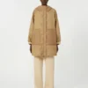 Reversible padded parka in water-repellent canvas, beige