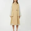 Reversible water-repellent gabardine trench coat, beige
